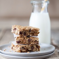 chocolate oat chip crispie bars