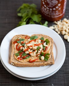 Peanut Cilantro Sriracha Toast | Gather & Dine