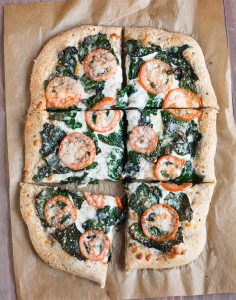 Kale, Tomato, and Parmesan Pizza