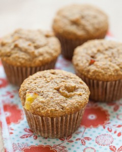 Nectarine Oat Bran Muffins
