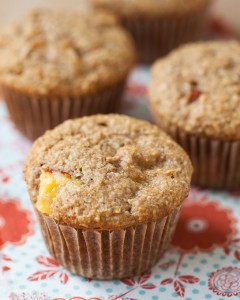 Nectarine Oat Bran Muffins