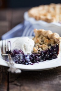 Wild Blueberry Pie with Almond Oat Crumble | Gather & Dine