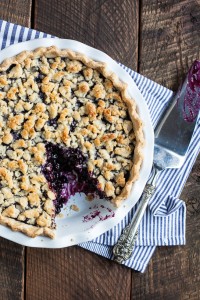 Wild Blueberry Pie with Almond Oat Crumble | Gather & Dine