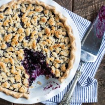 Wild Blueberry Pie with Almond Oat Crumble | Gather & Dine