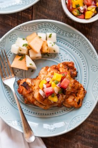 Chipotle Chicken with Mango-Tomato Salsa