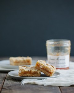 Apricot Almond Shortbread Bars | Gather & Dine