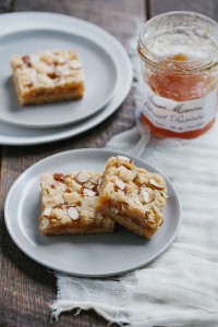 Apricot Almond Shortbread Bars | Gather & Dine