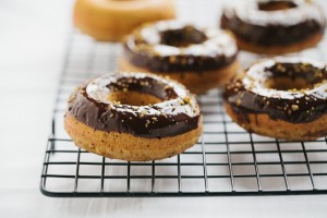 Pistachio Almond Baked Donuts | Gather & Dine