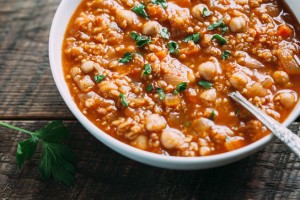 Tomato Saffron Mixed Grains Soup | Gather & Dine