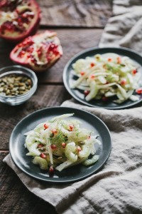 Fennel Celery Salad {with Pumpkin Seeds and Pomegranate} | Gather & Dine
