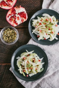 Fennel Celery Salad {with Pumpkin Seeds and Pomegranate} | Gather & Dine