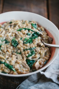 Wild Mushroom Farro Risotto | Gather & Dine