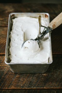 Coconut Vanilla Bean Ice Cream with Maple Rum Raisin Sauce | Gather & Dine