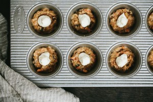 Carrot Banana Muffins {with honey cream cheese} | Gather & Dine
