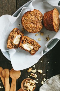 Carrot Banana Muffins {with honey cream cheese} | Gather & Dine