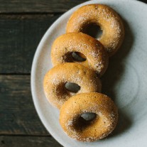 Rhubarb Apple Baked Donuts