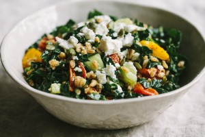 Roasted Tomatoes and Greens with Shallot Vinaigrette