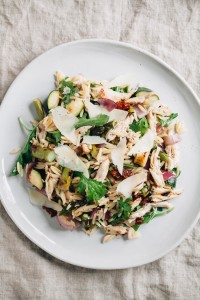 Summer Italian Orzo Salad with Grilled Marinated Vegetables and Chicken | Gather & Dine