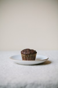 Chocolate Zucchini Coconut Oil Muffins