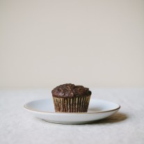 Chocolate Zucchini Coconut Oil Muffins