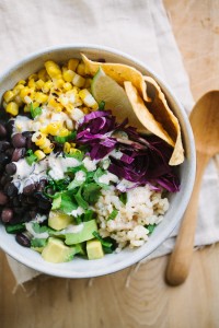 Southwestern Rice Bowls with Chipotle Ranch Dressing