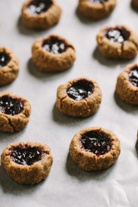 Cherry Hazelnut Thumbprint Cookies