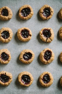 Cherry Hazelnut Thumbprint Cookies
