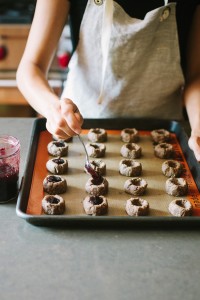 Cherry Hazelnut Thumbprint Cookies