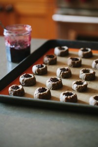 Cherry Hazelnut Thumbprint Cookies