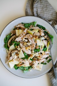 Chicken Farro Salad with Apples and Walnuts