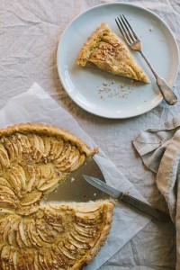 Apple Calvados Custard Tart