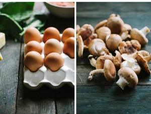 Wild Mushroom and Leek Strata