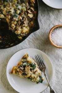 Wild Mushroom and Leek Strata