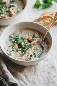 Slow Cooker Creamy Turkey Rice Soup