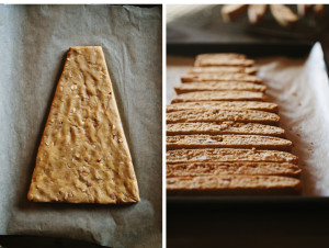 Almond Biscotti Christmas Tree
