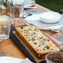 Prosciutto Leek Quiche in a Sunflower Kernel Crust