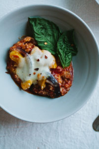 Sausage Pepper Polenta Bake