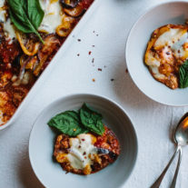 Sausage and Peppers Polenta Bake