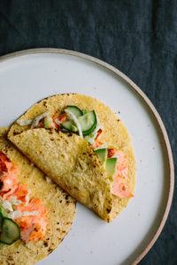 Chipotle Roasted Salmon Tacos