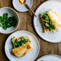 Korean-Style Chicken Cucumber Sandwiches with Gochujang Mayo